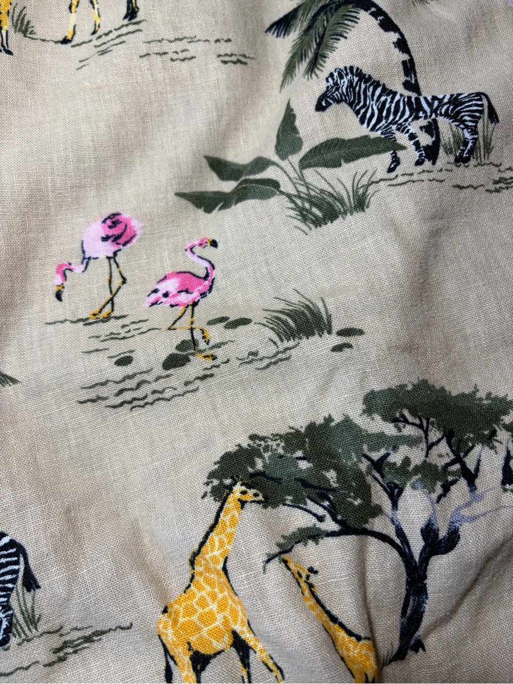 Old Navy Cream Tropical Animal Print Button-Front Sundress XXL - Picture 8 of 9